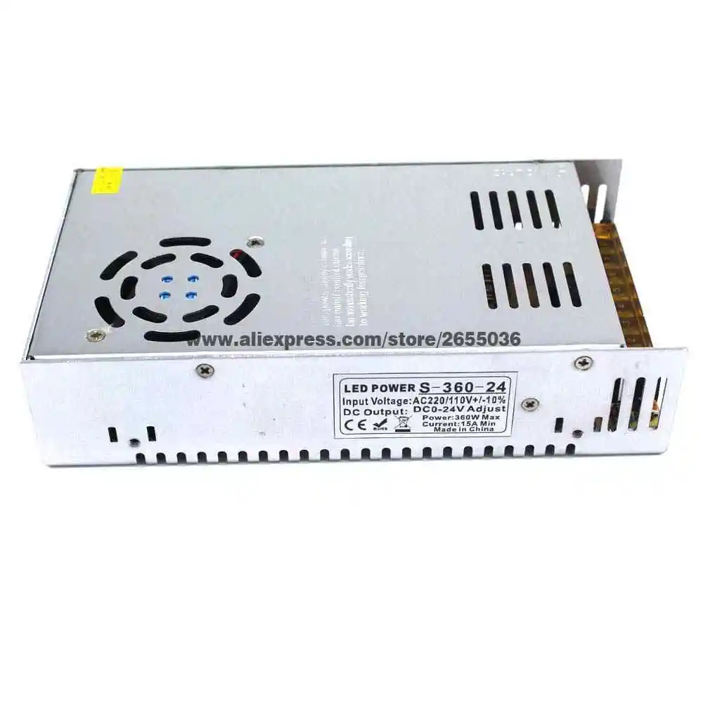 Регулируемый DC0 24V 15A 360W трансформатор постоянного напряжения переключатель