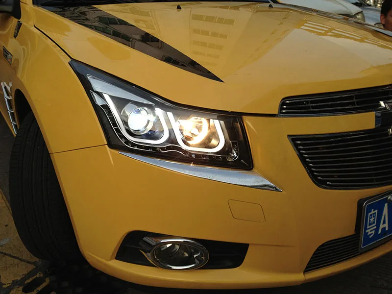 KOWELL автомобильный Стайлинг для Cruze 2009 2010- фары douleu Angel Eye светодиодный DRL Объектив двойной луч H7 HID Xenon автомобильные аксессуары