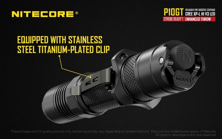 20% скидка Nitecore P10GT CREE XPL HI V3 светодиодный тактический фонарь точный алюминиевый сплав водонепроницаемый 18650 наружный фонарь