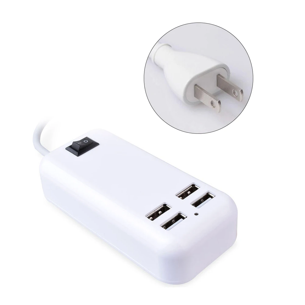 4USB порты телефона зарядное устройство концентратор 25W 5A Настольный EU/US/UK штекер