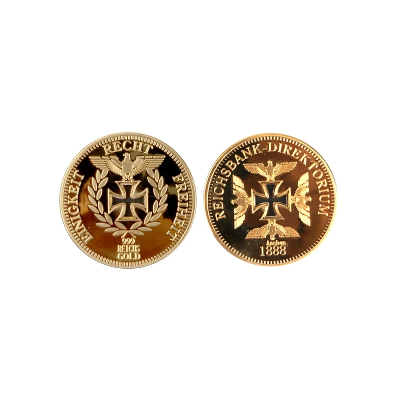 germany coin 1 шт Тайная вечеря масонский Титаник слиток бар монеты золото посеребренный щит Биткоин Майя Трамп Месси коллекция монет - Цвет: germany coin