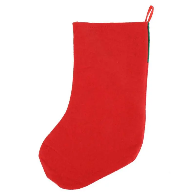 Рождественские носки для чулок с вышивкой красный войлок Рождественский Санта