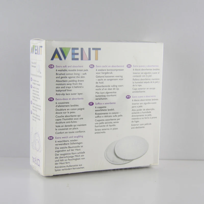 AVENT Моющиеся Многоразовые подушечки для грудного вскармливания 6 шт./компл. с мешком