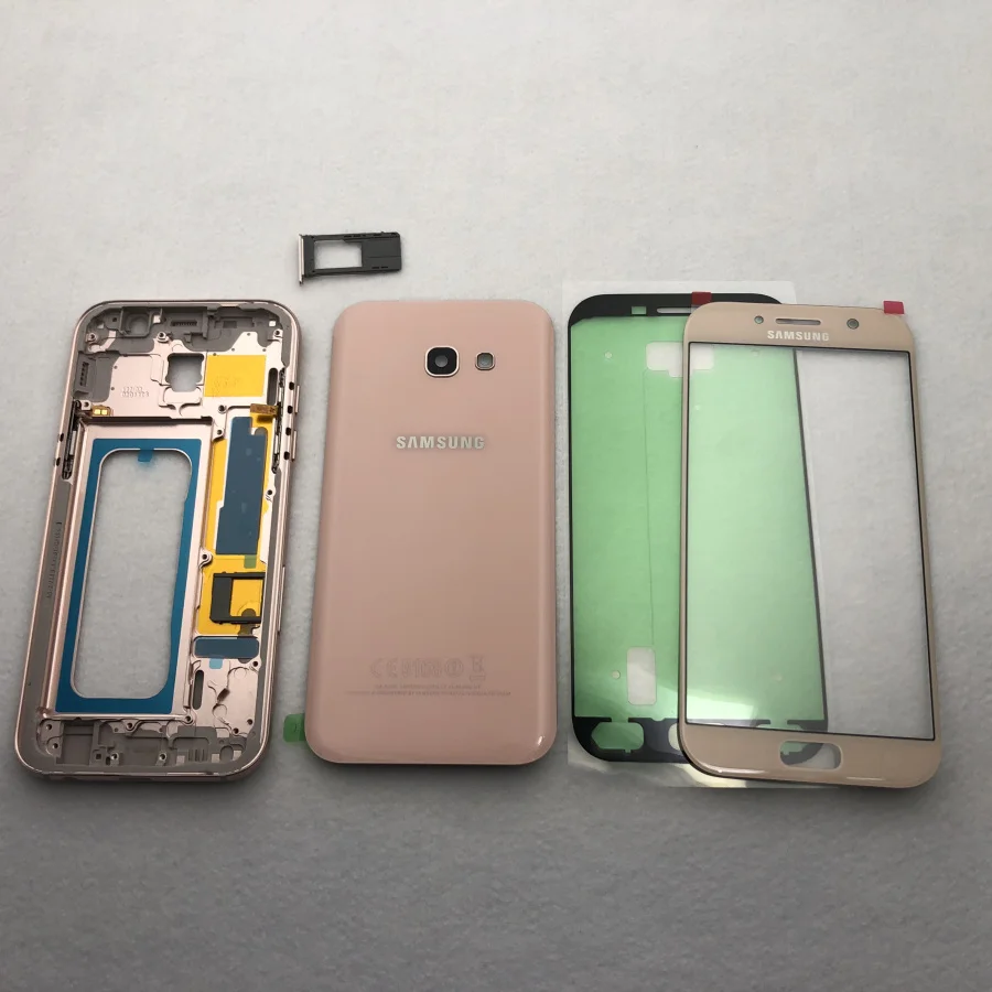 Для Samsung Galaxy A3 A5 A7 2017 A520 чехол с полным корпусом стеклянный задней батареей корпус