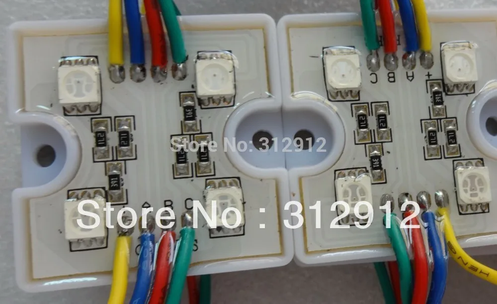 20 шт./подставка 5050 SMD светодиодный модуль rgb 12 в пост. Тока с пластиковым