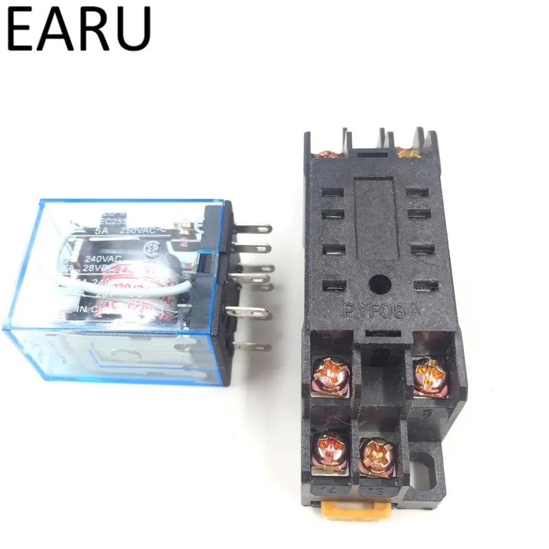 5 комплектов MY2P HH52P MY2NJ релейная катушка общего назначения DPDT Micro Mini