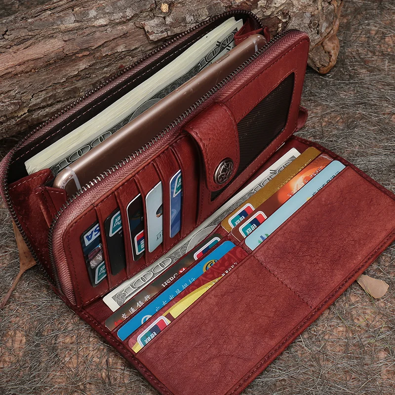 FCTOSSR винтажный высококачественный женский клатч кошелек из 2019 натуральной кожи