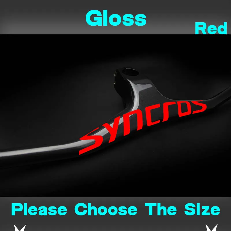 Gloss Red Syn Custom Champion MTB велосипедный руль/Riser-17 градусов однообразный Интегрированный руль 3K Глянец или матовое карбоновое волокно Avi - Цвет: Gloss Red