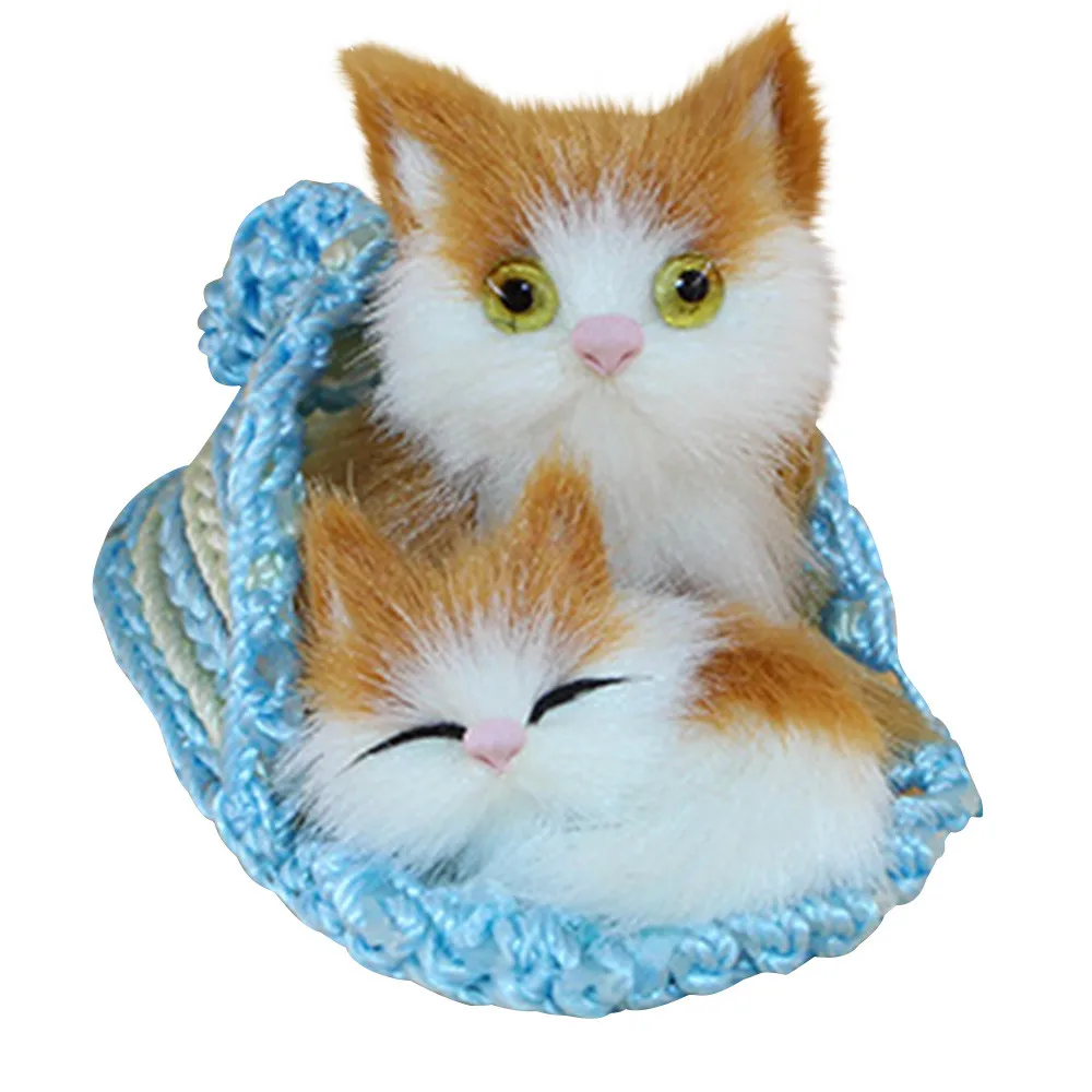 Новые милые игрушки, милые плюшевые 2 кошки, мягкие игрушки, куклы, реалистичное моделирование, подарки для детей и взрослых, наслаждайтесь особенным offers_18