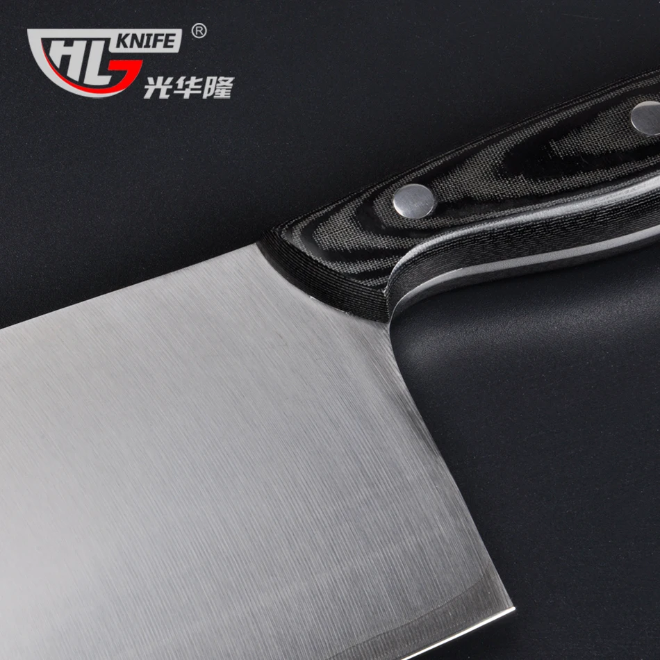 GHL ручная Штамповка из нержавеющей стали китайский нож для нарезки шеф кухонные