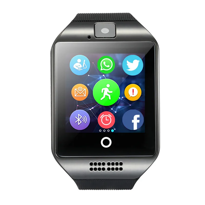 Горячие Q18 smart watch с сенсорным экраном Камера tf карты Facebook Whatsapp Twitter bluetooth smartwatch для