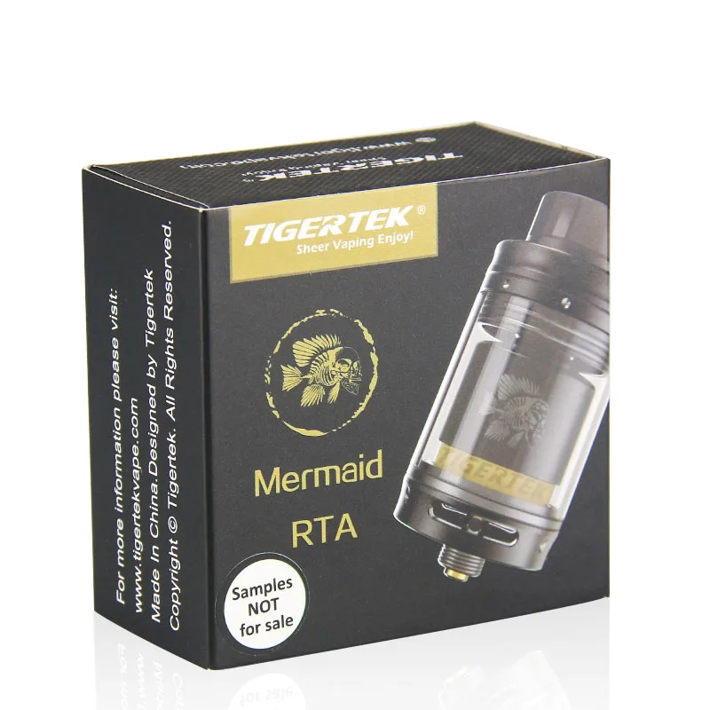 Оригинальная электронная сигарета Tigertek Mermaid RTA Tank 3 5 мл Регулируемый нижний поток