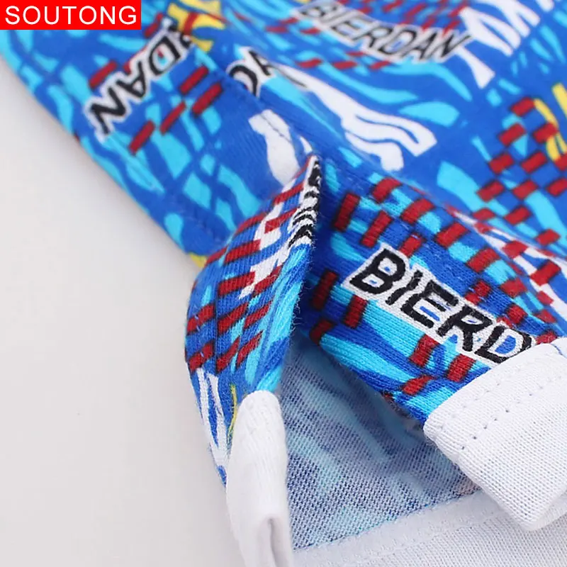 Soutong, 3 шт./лот, Фирменное Сексуальное мужское нижнее белье, Удобные Свободные трусы, Cueca, хлопковые боксеры, Шорты, модный принт, мужские домашние трусы