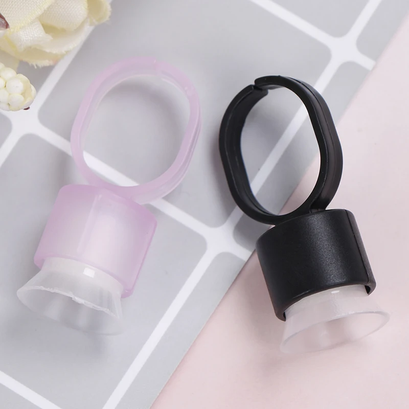 10Pcs Sponge Microblading Tattoo Ink Cup Cap Pigment Ring Holder Container Supply Tool Permanent Makeup Black Pink | Красота и