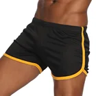 Шорты мужские, модные, классические, однотонные, сетчатые, быстросохнущие, в розницу, летние мужские шорты с эластичной талией