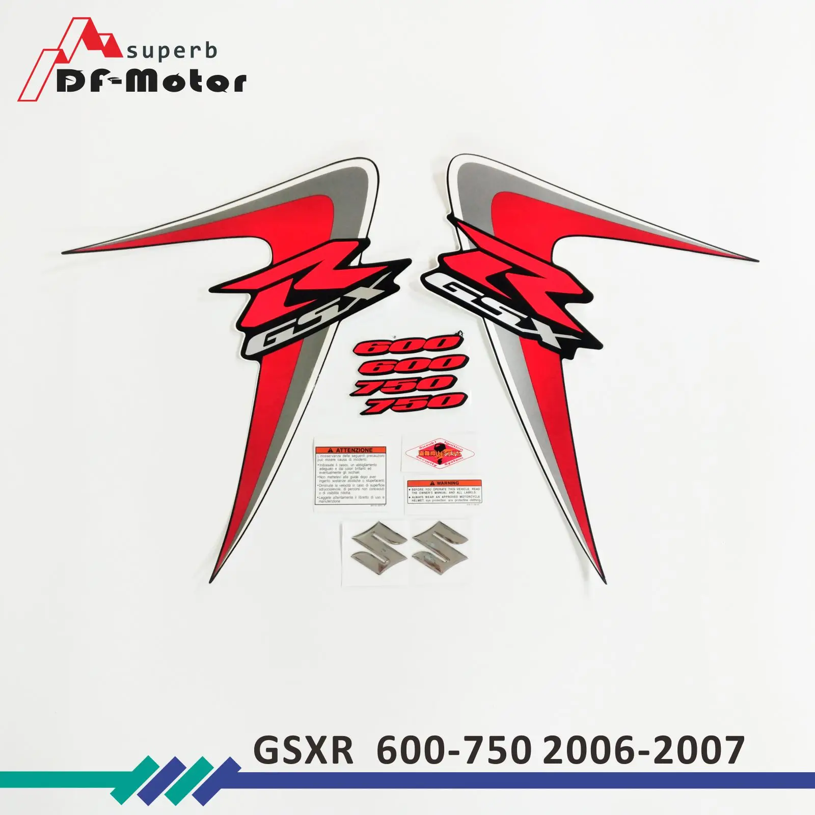 Мотоцикл для Suzuki Стикеры GSX R 600 750 2006 2007 GSXR K6 Высокое качество наклейка полный