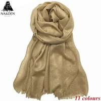1pc solid viscose scarf with gold thread 20085 big size scarves luxury muslim hijab wrap hood foulard shawl hot sale