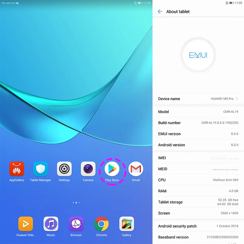 Официальная прошивка Huawei Mediapad M5 Pro 10 8 дюймов Android 0 Kirin 960 Восьмиядерный 4 Гб RAM 64 ROM 2K