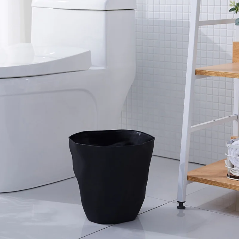 Wrinkle Shape Desktop Pen Holder Storage Box Trash Can Design Simple Household Bucket for Living Room Bedroom Office | Дом и сад
