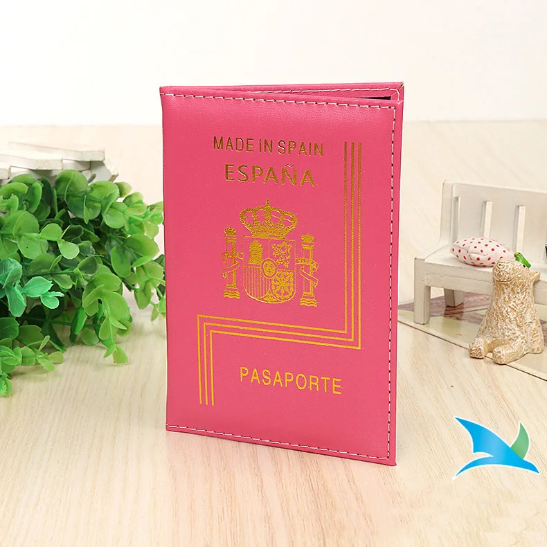 Модный испанский Держатель для паспорта Женский мягкий из искусственной кожи чехол для паспорта дорожный органайзер для документов симпатичный защитный чехол Para Pasaporte - Цвет: rose red
