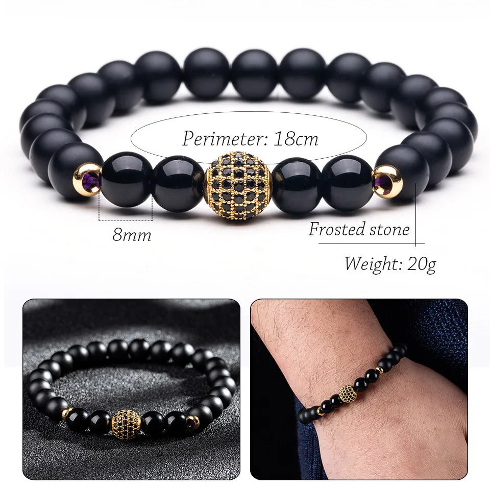 Натуральный черный бисер Stonel Strand Buddha Crystal Braclet для пары женщин и мужчин 2019 новые