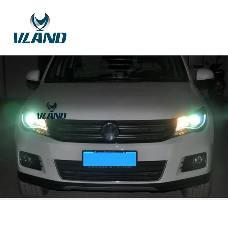 VLAND фабрика для автомобиля фара Tiguan фар 2010 2011 2012 светодиодный дневной свет с H7 би
