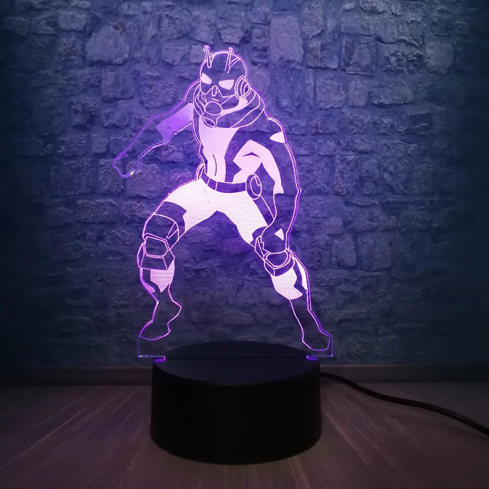 Новинка комический муравей человек Marvel Hero 3D лампа многоцветный светодиодный