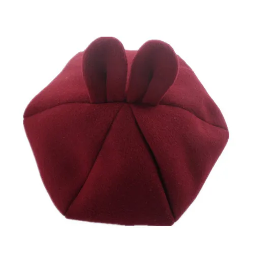 New Color Autumn Winter Beret Hat Caps Baby Toddler Kids Boys Girls Woolen Newsboy Artist Flat Cap Child rabbit ears pumpkin hat | Детская