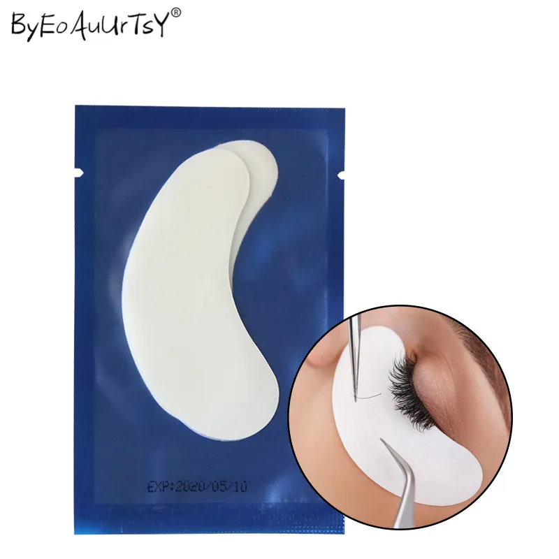 50 пар/лот накладки для глаз бумажные наращивания ресниц без ворса наклейки