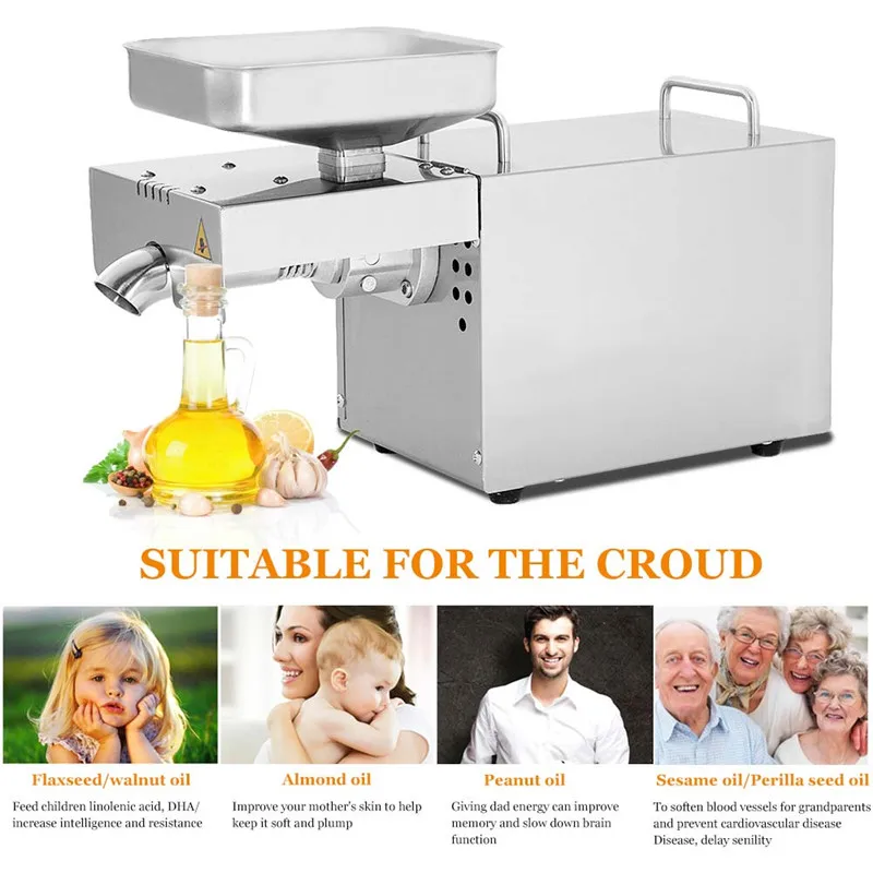 Автоматический пресс для масла из нержавеющей стали коммерческий домашний