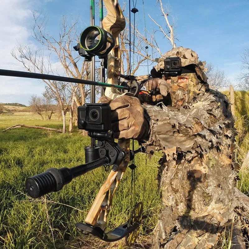 Аксессуары Go pro, фиксированный держатель зажима на пистолете/удочке/стрелке, крепление для спортсменов Gopro hero 4 3+/3 SJcam Xiaomi Yi