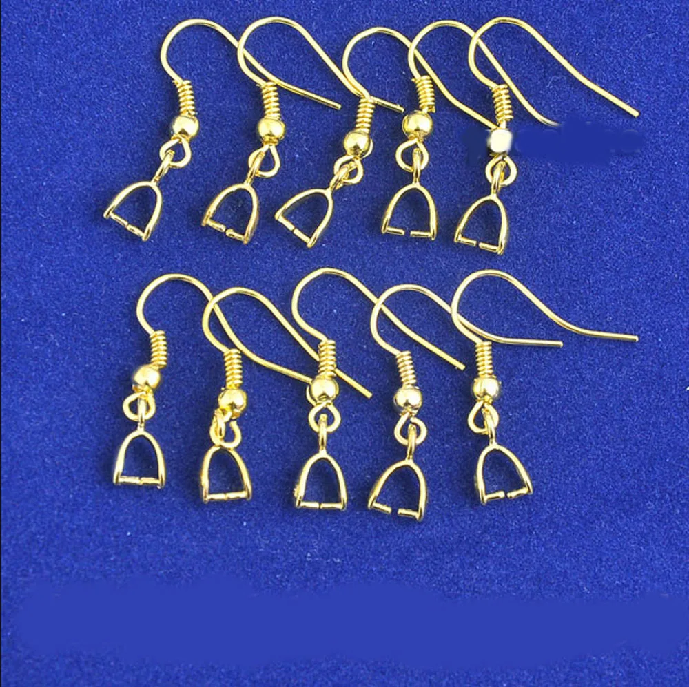 

20PCS The many lot DIY Earring Findings Earrings Clasps Hooks Fittings DIY Jewelry Making Accessories Gold Hook Earwire Jewelry