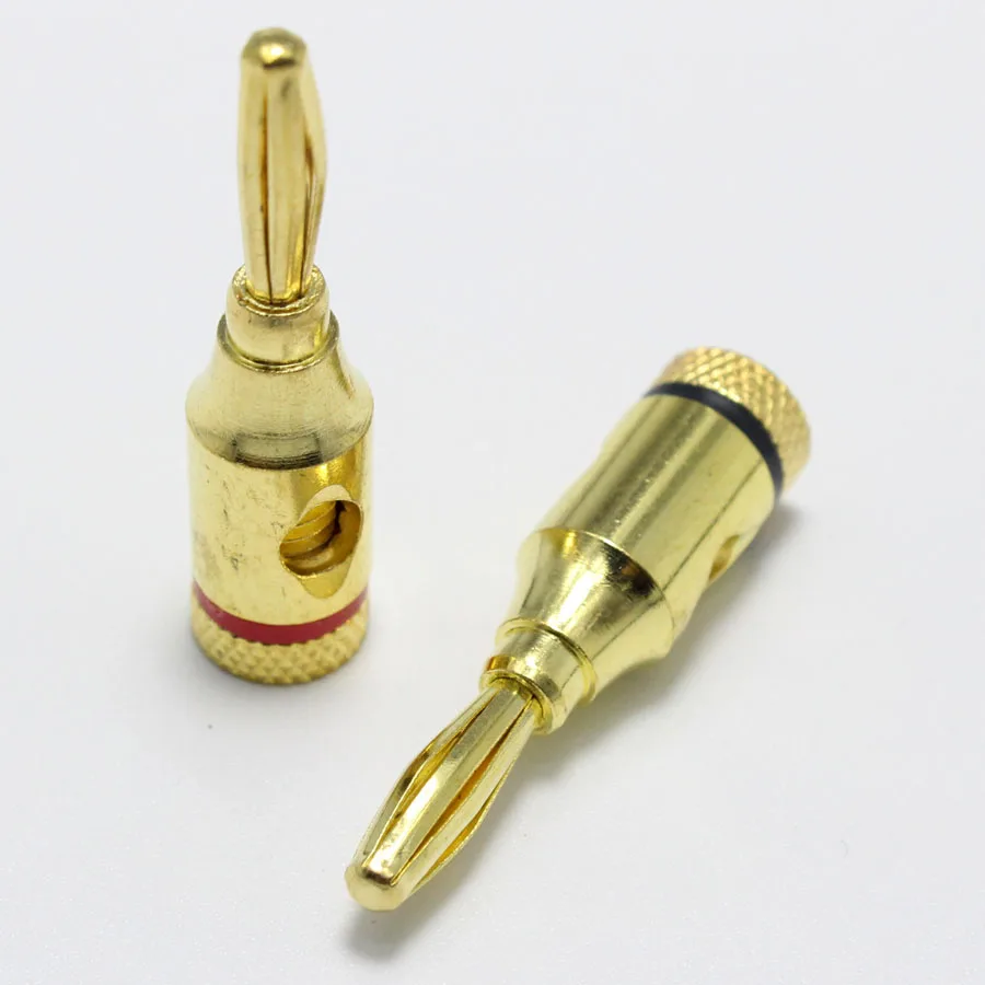 2 шт./лот Высококачественный большой ток Медный позолоченный 4 мм банановый