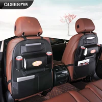 quees car seat back organizer storage hang bag 7 compartment for thermos baby diapers umbrella tissues mobile phone books tablet