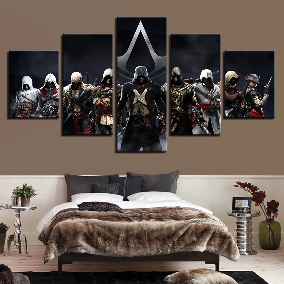 Цветные картины Creed игра несколько Connor War Art Framework домашний декор 7 5 шт. принт