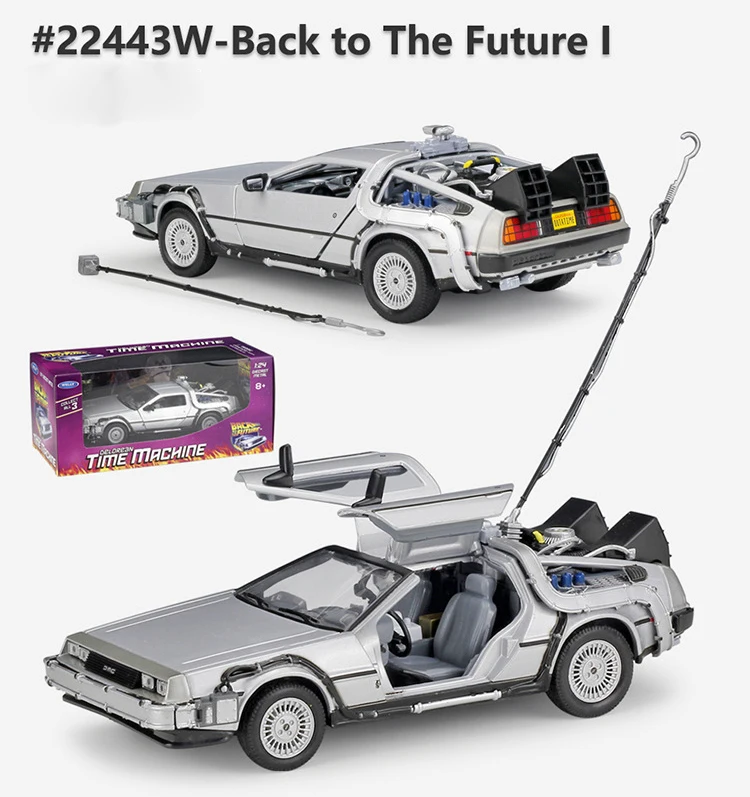 Back To The Future 1 WELLY 1:24 литая под давлением модель автомобиля DMC-12 Delorean машина времени Назад в будущее автомобили игрушки металлические игрушки автомобили Коллекция подарков - Цвет: Back To The Future 1