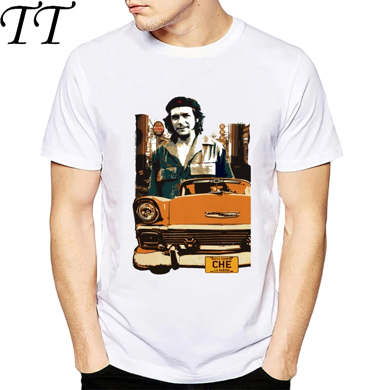 2019 летняя Модная ретро-футболка с кубинским дизайном Che Guevara &amp A Car мужские