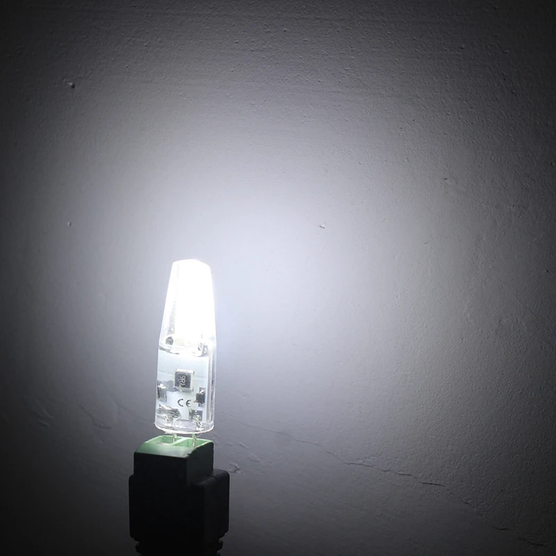 Миниатюрная Светодиодная лампа G4 с COB матрицей сменные Галогенные LED лампы