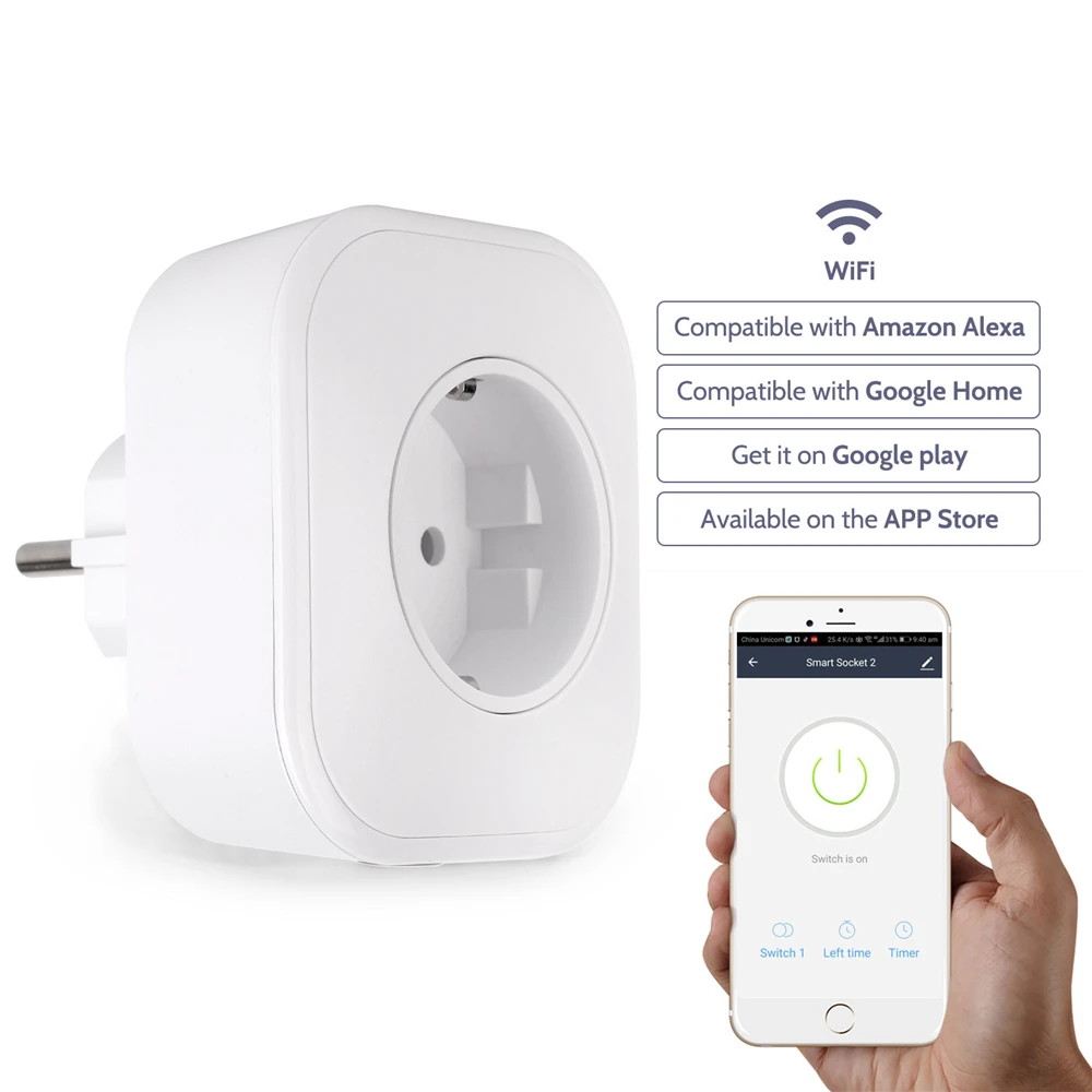 30 шт. умная розетка с Wi-Fi штепсельная вилка европейского стандарта