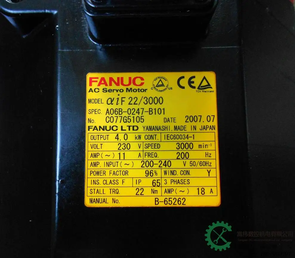 Серводвигатель переменного тока Fanuc стандартный альфа двигатель iF 22/3000 CNC|ac servo