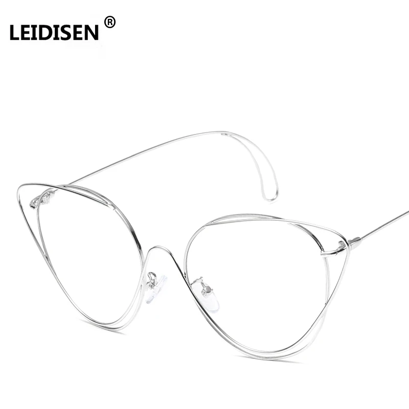 LEIDISEN Hollow Out Double Rims Vintage Mens Eyeglasses Frame Women Brand High Quality Metal Optical Glasses Computer Work UV | Аксессуары