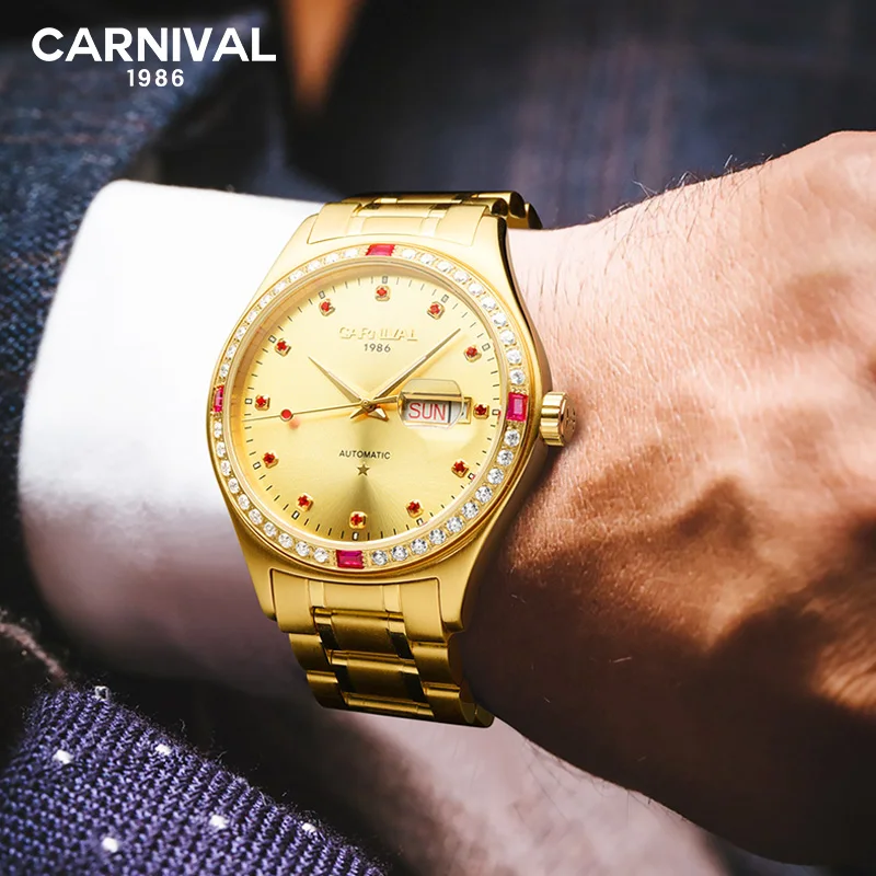 Роскошные часы с бриллиантами автоматические карнавальные механические MIYOTA