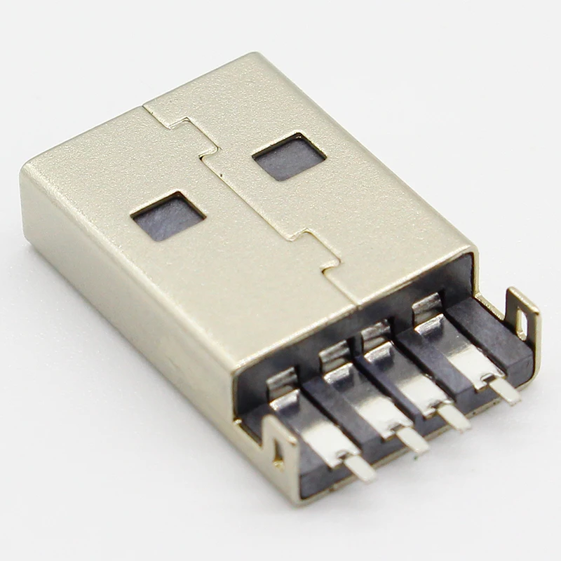 10 шт./лот USB 2 0 4Pin Тип штекер SMT разъем Черный G49 для передачи данных зарядки
