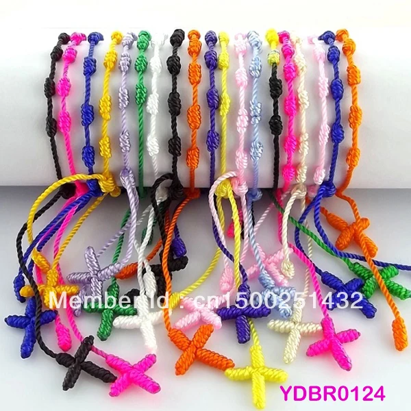 (Минимальный заказ-это Φ) 12 шт. новые четки ручной работы сплетенные крестом Pulseras