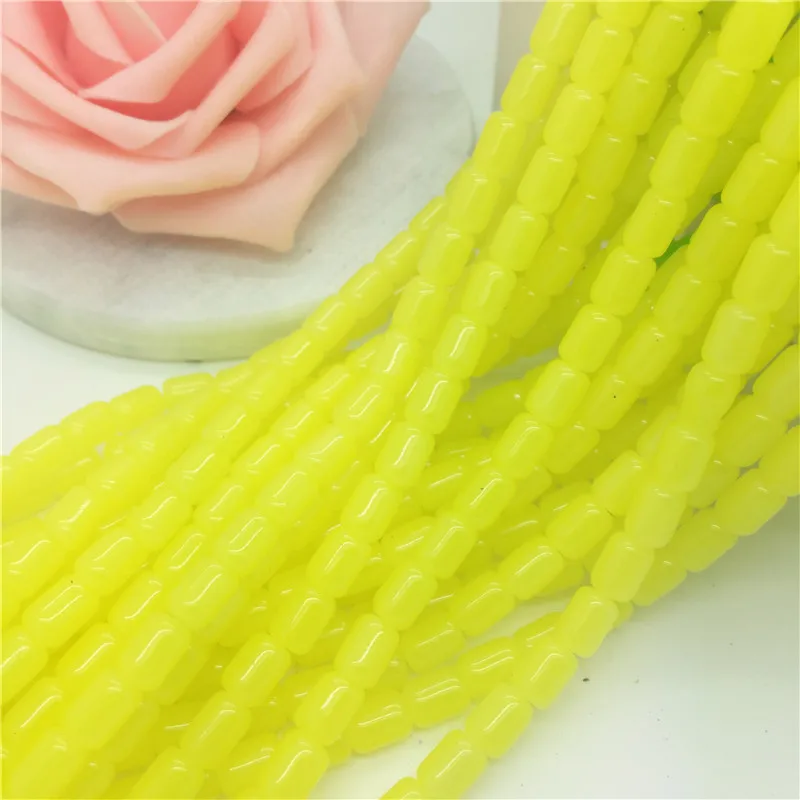 30 шт 6х8 мм цилиндрические стеклянные бусины для изготовления ювелирных изделий #