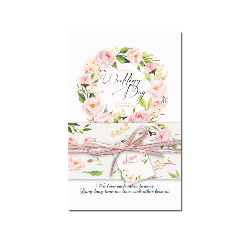 20 шт./лот европейские свадебные приглашения с цветочным рисунком для свадебного