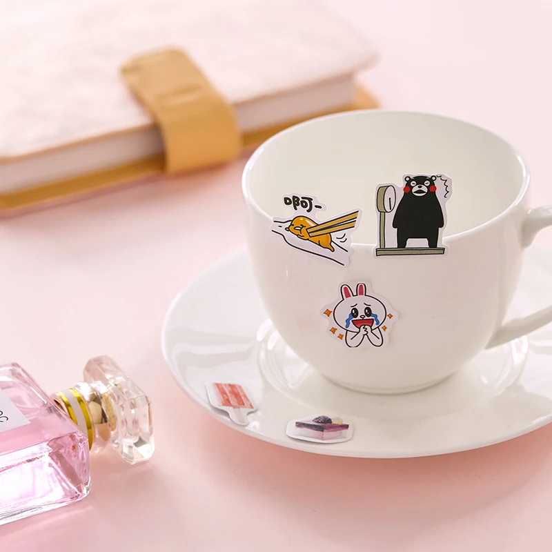 20 45 шт./пакет Kawaii Cat хомяк еда путешествия бумажные стикеры для дневника Украшение