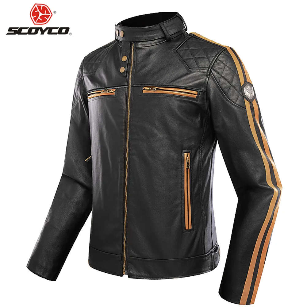 JK68 JACKET SCOYCO, Ретро стиль, Воловья кожа, мотоциклетная куртка, Мото куртка, мотокуртка, Блузон, мото, Homme, одежда, броня, винтажные туристические куртки - Цвет: JK68 JACKET