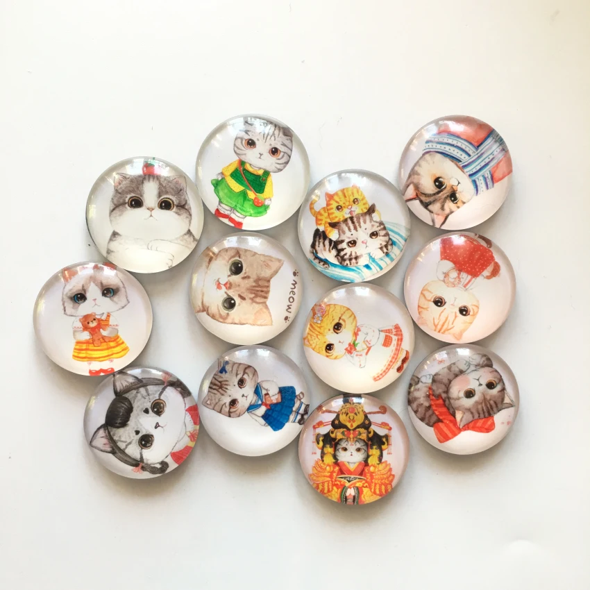 12 шт./лот) милый кот магнит холодильник Kawaii мультфильм животных стикер сообщений украшение дома домашние животные подарок для влюбленных