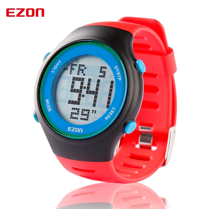 Цифровые мужские спортивные часы EZON с двойным секундомером уличные повседневные